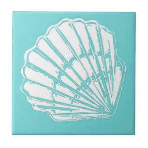Cerâmica Seashell com azulejo de turquesa