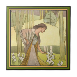 Cerâmica Senhora do ~ de Nouveau da arte e azulejo dos