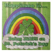Ser Irlandês No Dia De São Patrício Azulejo Cerâmi