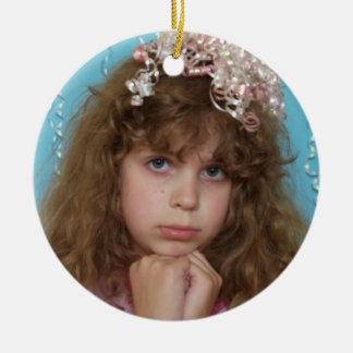 Cerâmica Seu Ornamento de Fotos de Natal com Sua Imagem