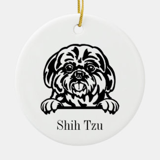 Cerâmica Shih Tzu ornamento de cão