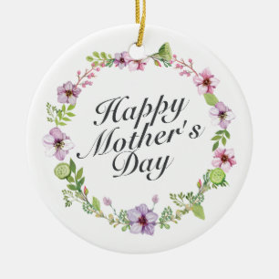 Cerâmica Simples Dia de as mães Feliz Ornamento Floral Por 