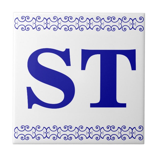 Cerâmica Sinal de Azulejo Personalizado (Frente)