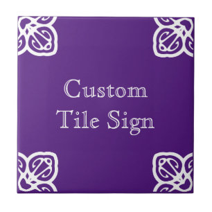 Cerâmica Sinal de Azulejo Personalizado - Branco Espanhol e