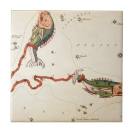 Cerâmica 'Sinal de Zodia: azulejo cerâmico dos Peixes