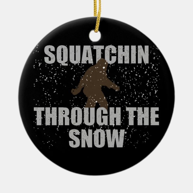 Cerâmica Squatchin através do ornamento de Sasquatch da (Frente)