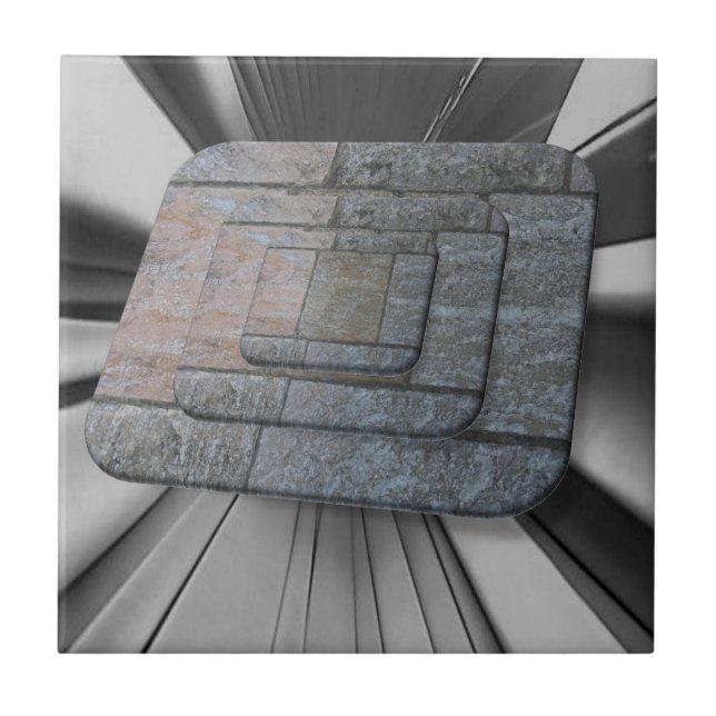 Cerâmica Stripe de Cinzas de Azulejo cerâmico (Frente)