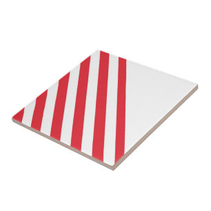 Cerâmica Stripe Vermelho e Branco de Azulejo cerâmico