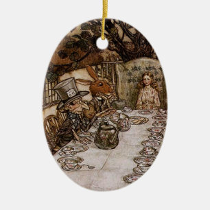 Cerâmica Tea party louco do Hatter pelo ornamento de Arthur