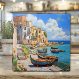 Cerâmica Terrasini Sicília Arte de Azulejo – Barcos de Pesc
