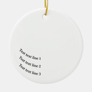 Cerâmica teste de ornamento de texto curvado