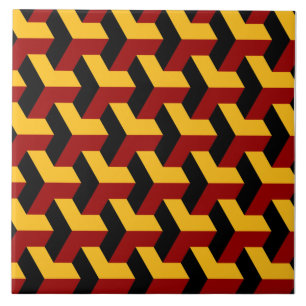Cerâmica Teste padrão do azulejo de Barcelona em amarelo,