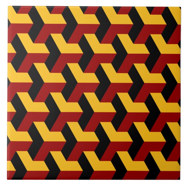 Cerâmica Teste padrão do azulejo de Barcelona em amarelo, (Frente)