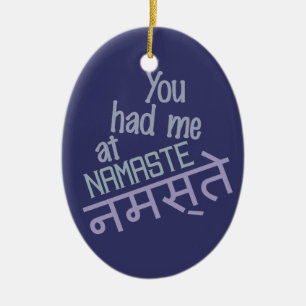 Cerâmica Teve-me no ornamento personalizado de Namaste