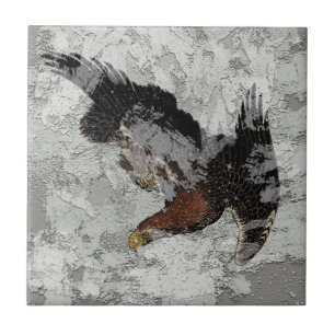 Cerâmica Textura com Azulejo cerâmico de águia japonesa