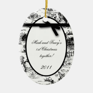 Cerâmica Toile Branca Preta de Ornamento Personalizado