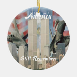 Cerâmica Torres gémeas 9/11 de ornamento da relembrança
