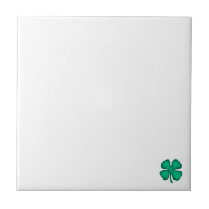 Cerâmica Trevo Irlandês de 4 Folhas Lucky pequeno azulejo b