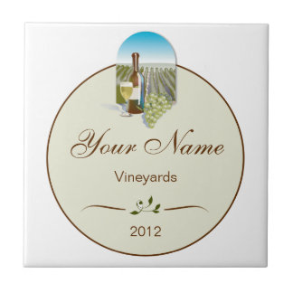 Cerâmica Trivet de Azulejo de Vinho Personalizado