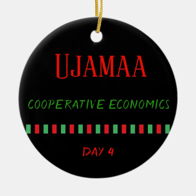 Cerâmica Ujamaa - Dia 4 de Kwanzaa| Ornamento (Frente)