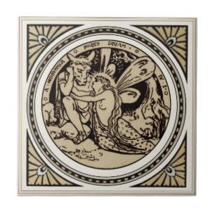 Cerâmica Um azulejo de Repro do sonho da noite de plenos