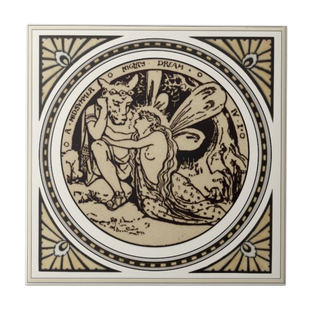 Cerâmica Um azulejo de Repro do sonho da noite de plenos (Frente)