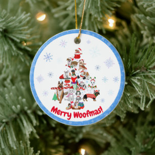 Cerâmica Um Ornamento Cerâmico De Natal Muito Feliz