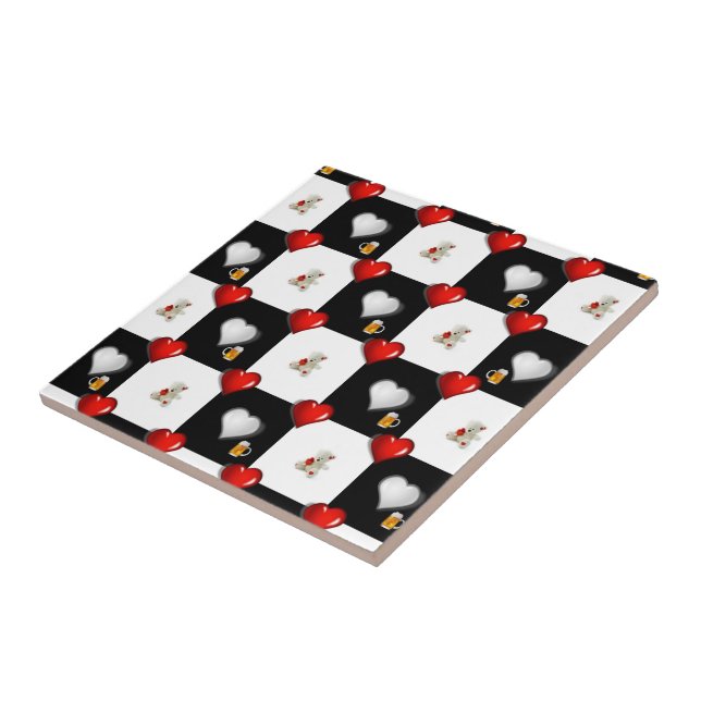 Cerâmica Urso Branco de Azulejo cerâmico (Lateral)