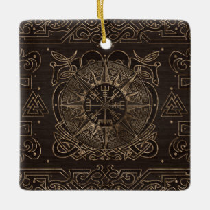 Cerâmica Vegvisir - Ornamento de Compass Viking