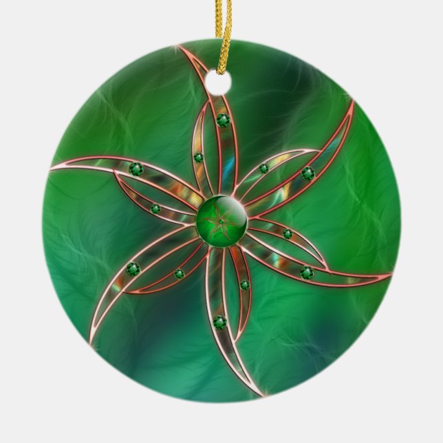 Cerâmica Verde Como Ornamento de Grass (Frente)