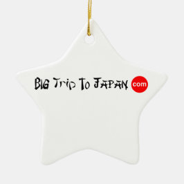 Cerâmica Viagem grande ao ornamento da estrela de Japão
