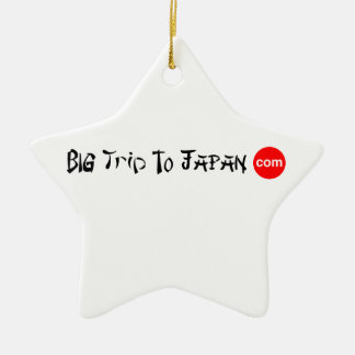 Cerâmica Viagem grande ao ornamento da estrela de Japão