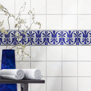 Cerâmica Vidro e Pérola Azul de Arte Mosaica, Azulejo Quebr