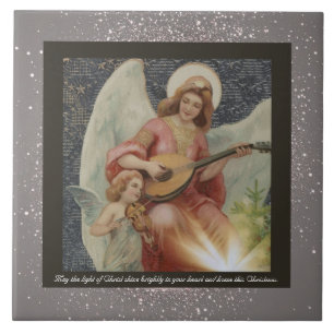 Cerâmica Vintage Azulejo religioso de Natal Cerâmico + dese