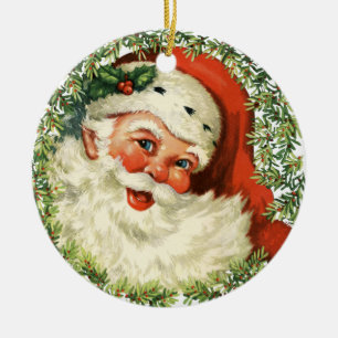Cerâmica Vintage Papais noeis Ornamento de Árvore de Natal