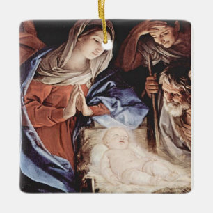 Cerâmica Virgem Clássica Maria e ornamento de Jesus Bebê.