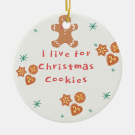 Cerâmica Vivo para Cookies de Natal impressos num ornamento