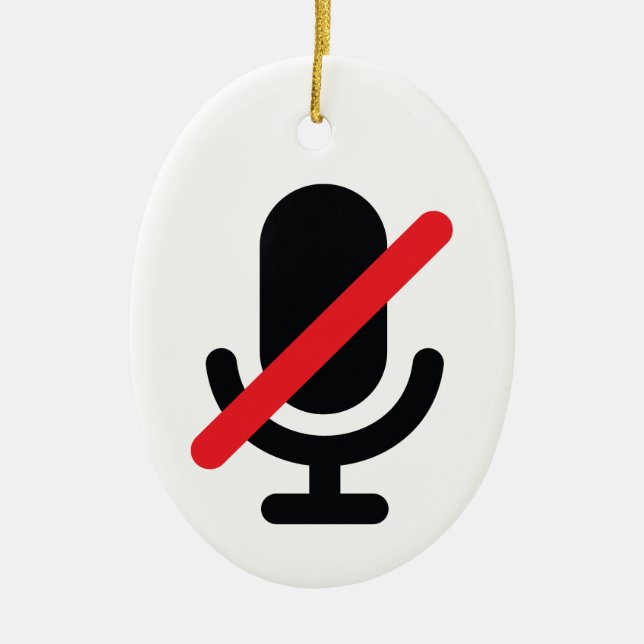 Cerâmica Você está no ornamento de microfone. (Frente)