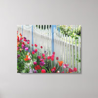 cerca branca de piche de canvas de tulipas
