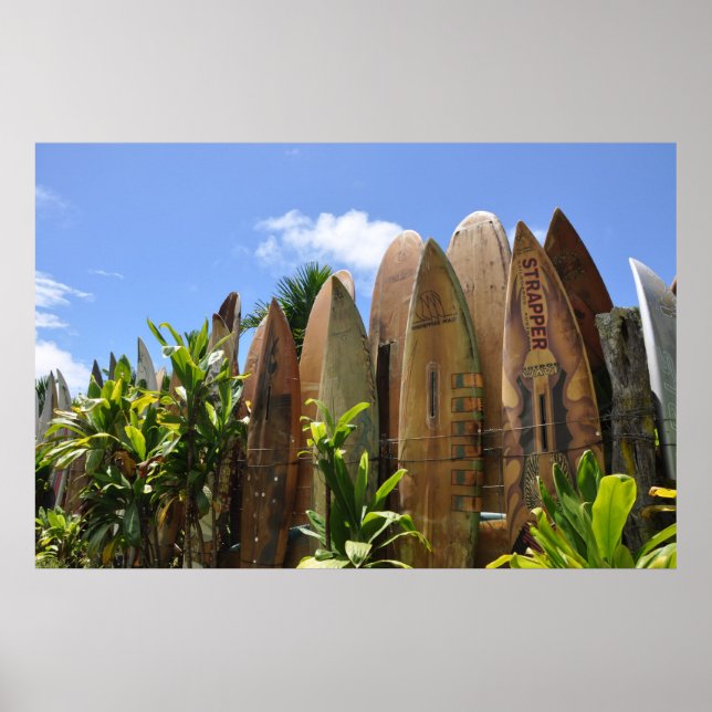 Cerca de Surfboard poster Maui (Frente)