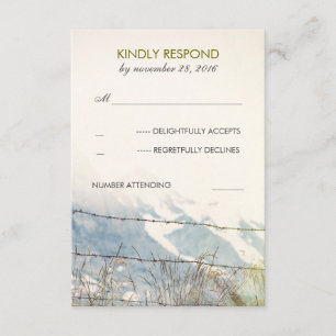 Cerca Rural Barbed Wire Rustic Casamento RSVP