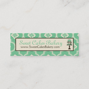 Cerceta magro do cartão de visita do bolo doce