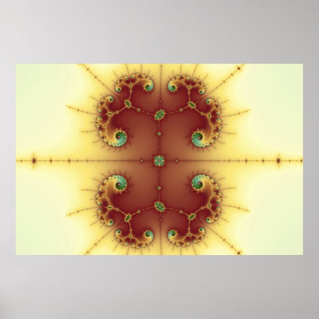 Cérebro - Poster Fractal (Frente)