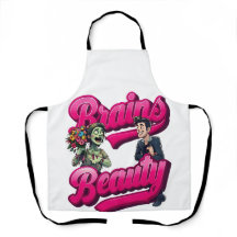 Cérebros e Beleza - Design de Humor Zombie