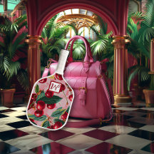 Cereja Cheery Retro Rosa Monograma