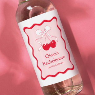 Cereja Na Festa de solteira Superior Mini Champanh