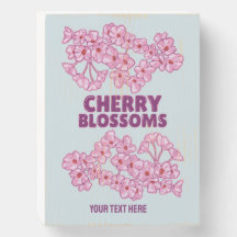 Cereja rosa floresce