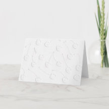 Cerejas brancas em papel branco - cartão simples