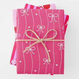 Cerejas com Fita de Coração Rosa