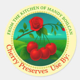 Cerejas de vintage da cozinha da etiqueta para con